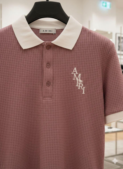 Women's Amiri lilac Turkey cotton polo tee
