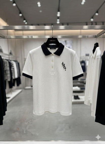 Amiri white premium women's polo T-shirt

