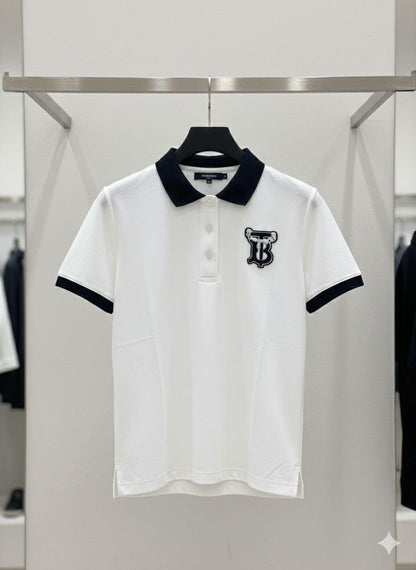Burberry white premium women's polo T-shirt
