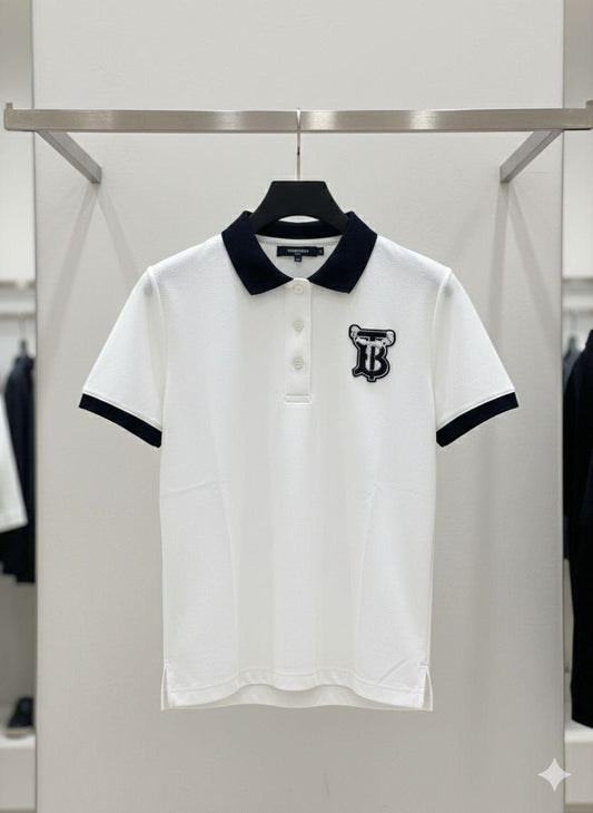 Burberry white premium women's polo T-shirt
