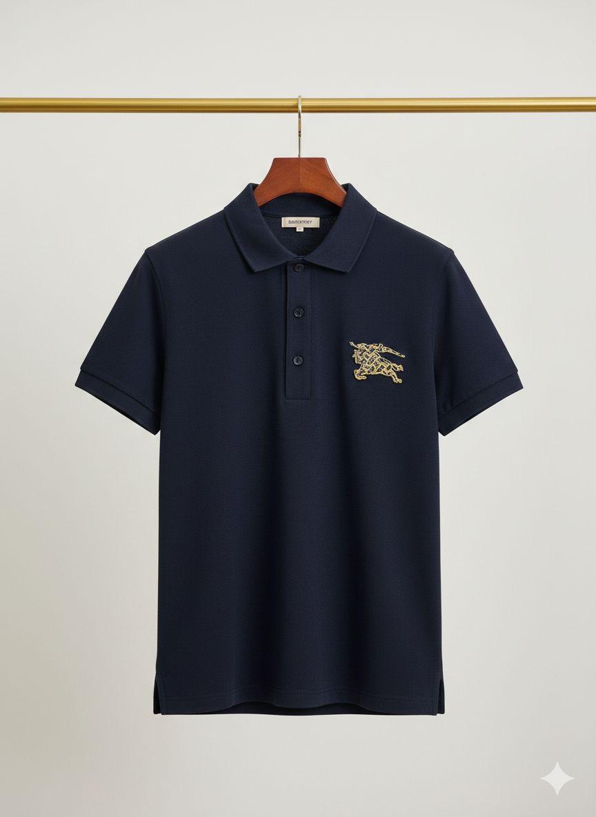 Burberry navy premium women's polo T-shirt
