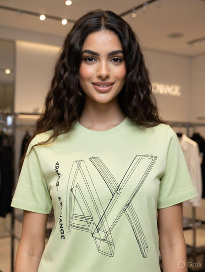 Armani light green designer-inspired ladies casual tee
