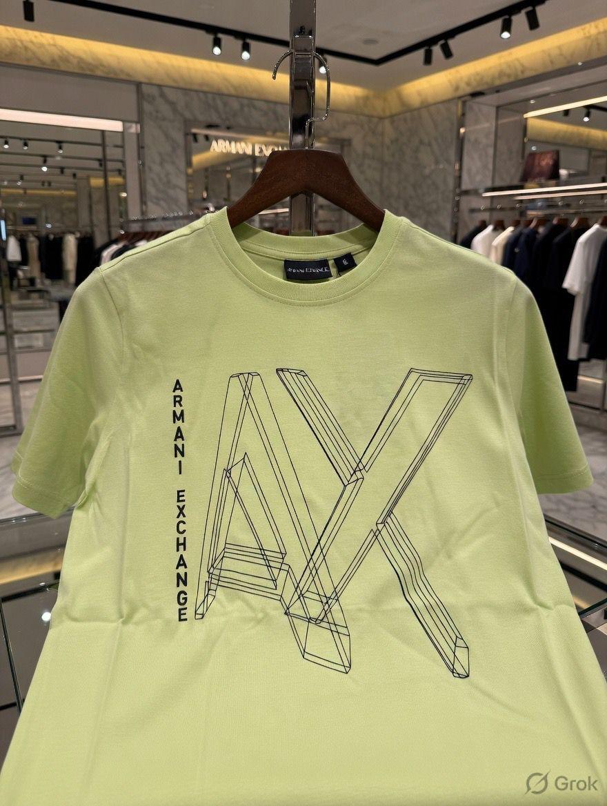 Women's Armani light green regular fit premium T-shirt
