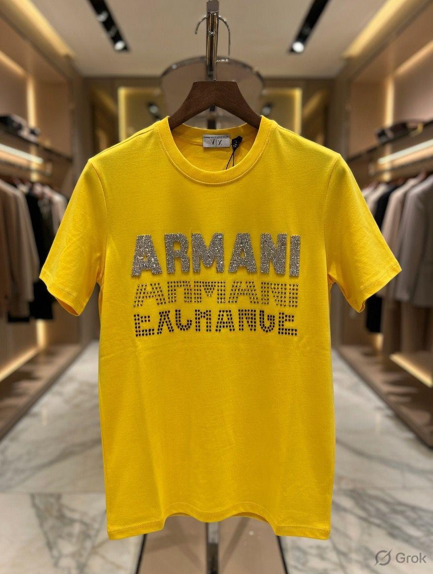 Armani yellow premium imported Turkey stock T-shirt for women

