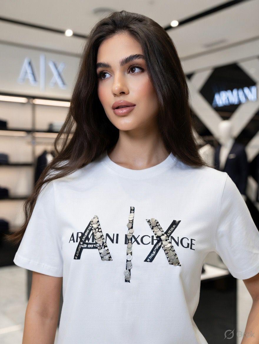 Armani white designer-inspired ladies casual tee
