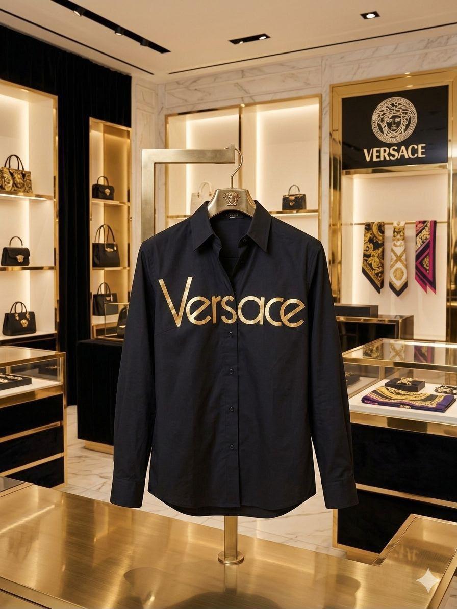 Versace black premium regular fit T-shirt for women
