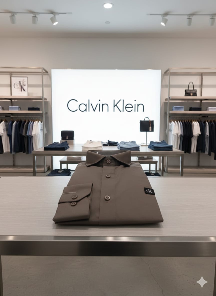 Calvin Klein burgundy designer regular fit shirt for office and business casual wear
