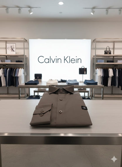 Calvin Klein burgundy designer regular fit shirt for office and business casual wear
