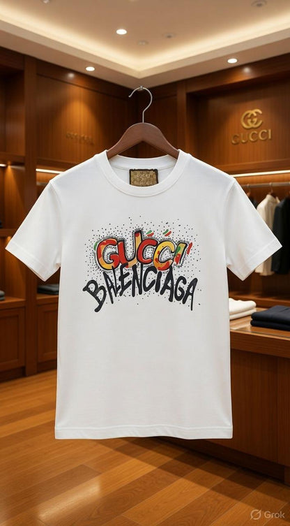 Gucci x Balenciaga white premium women's T-shirt

