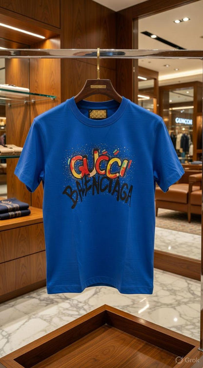 Gucci x Balenciaga blue premium women's T-shirt
