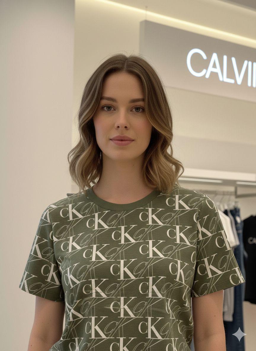 Calvin green designer-inspired ladies casual tee
