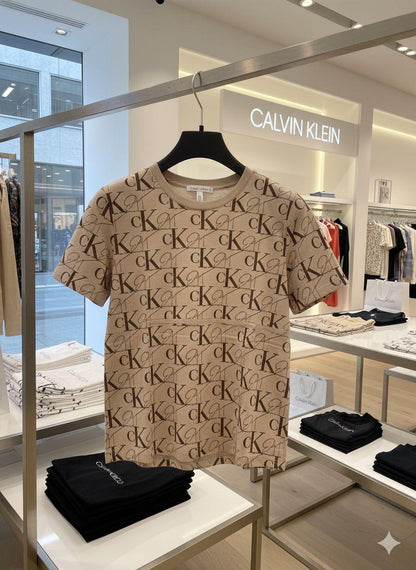 Calvin beige premium Lycra T-shirt for women
