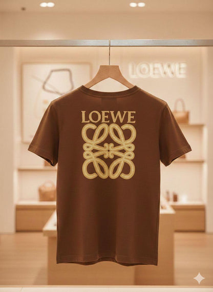 Loewe brown premium Lycra T-shirt for women
