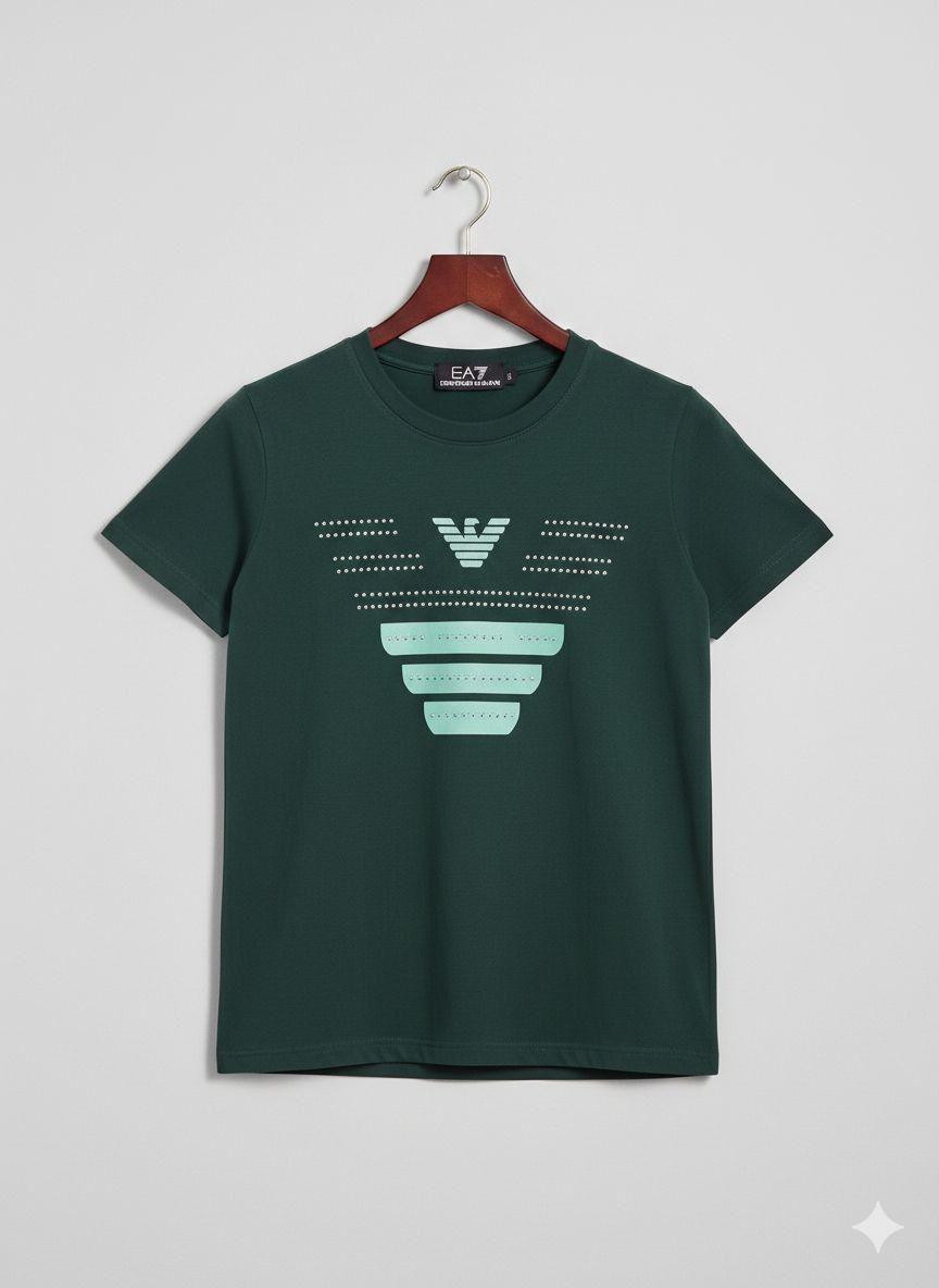 Armani green premium cotton peach fabric T-shirt for women

