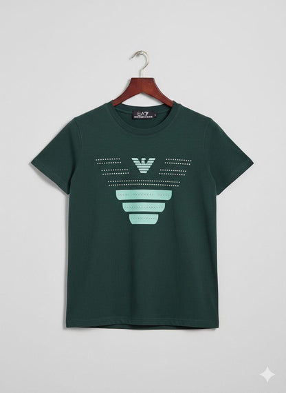 Armani green premium cotton peach fabric T-shirt for women
