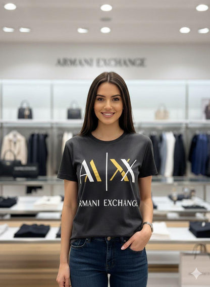 Armani grey designer-inspired ladies casual tee
