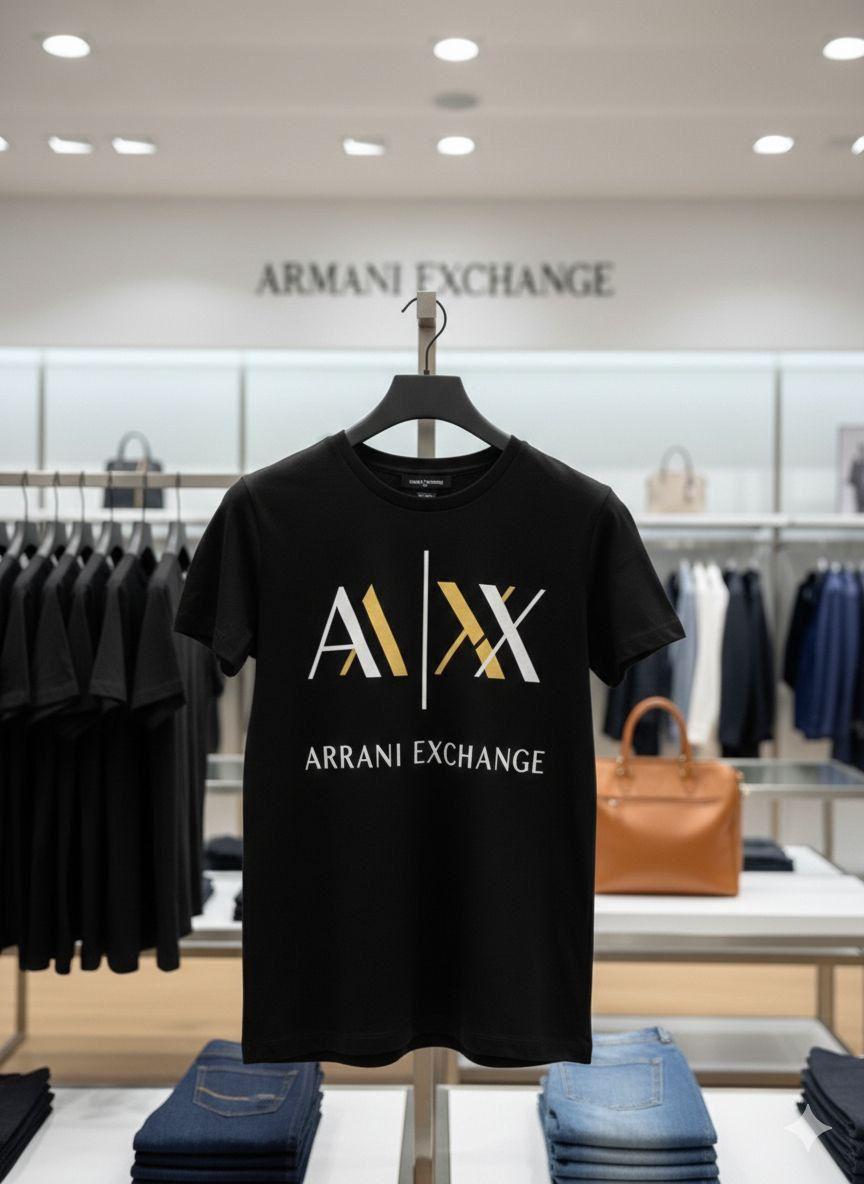 Armani black premium Lycra T-shirt for women
