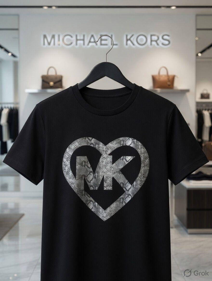 Michael Kors black premium 290 GSM cotton T-shirt for women

