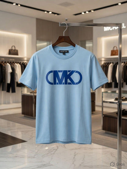 Michael Kors sky blue premium 290 GSM cotton T-shirt for women
