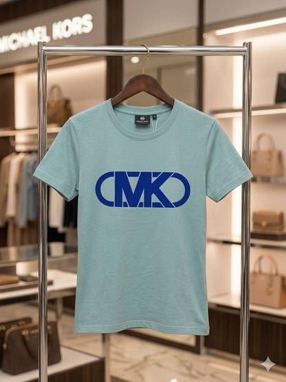 Michael Kors teal green premium 290 GSM cotton T-shirt for women

