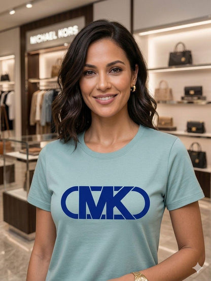 Michael Kors teal green designer-inspired casual tee

