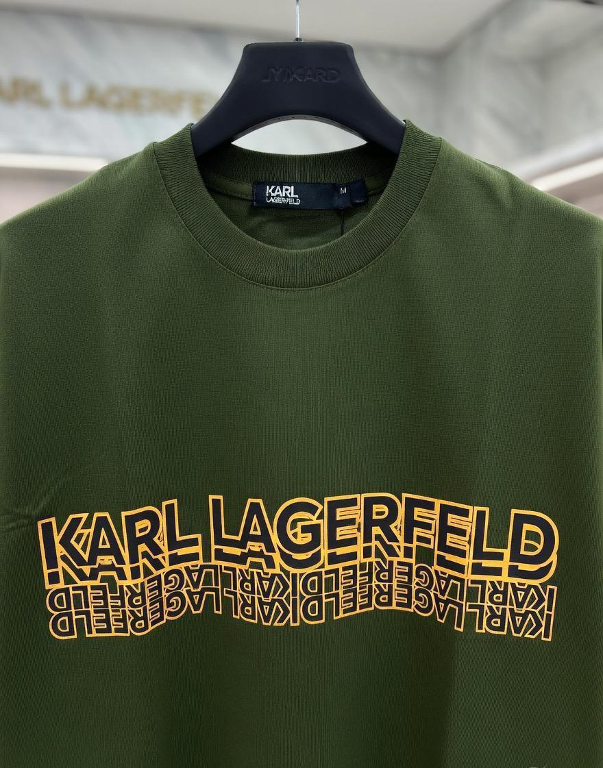 Karl Lagerfeld green designer oversized casual tee
