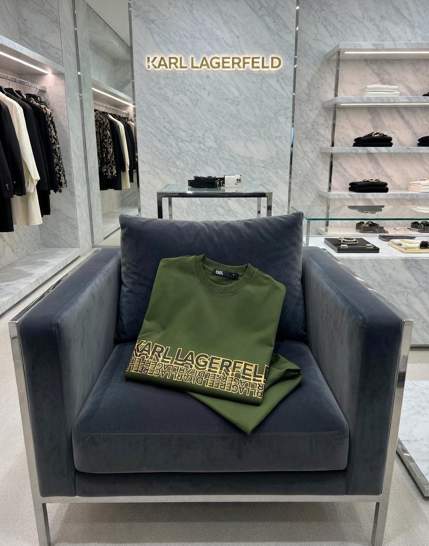 Women's Karl Lagerfeld green 290 GSM oversized T-shirt
