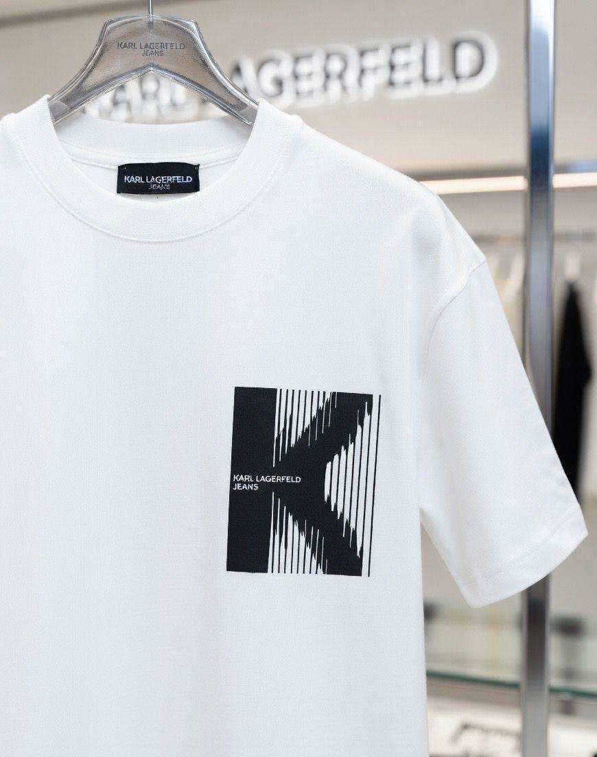 Women's Karl Lagerfeld white 290 GSM oversized T-shirt
