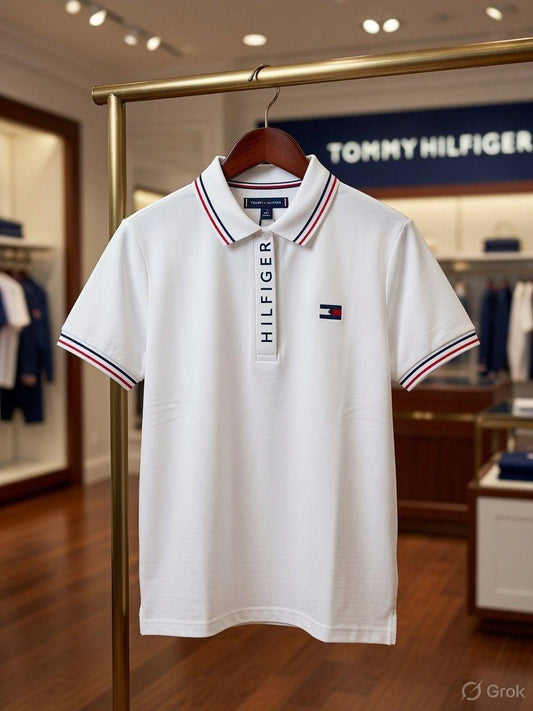 Tommy Hilfiger white premium women's polo T-shirt
