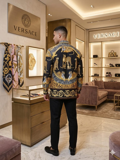 Designer-inspired Versace black casual printed shirt

