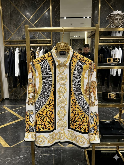 Versace white animal print shirt for men
