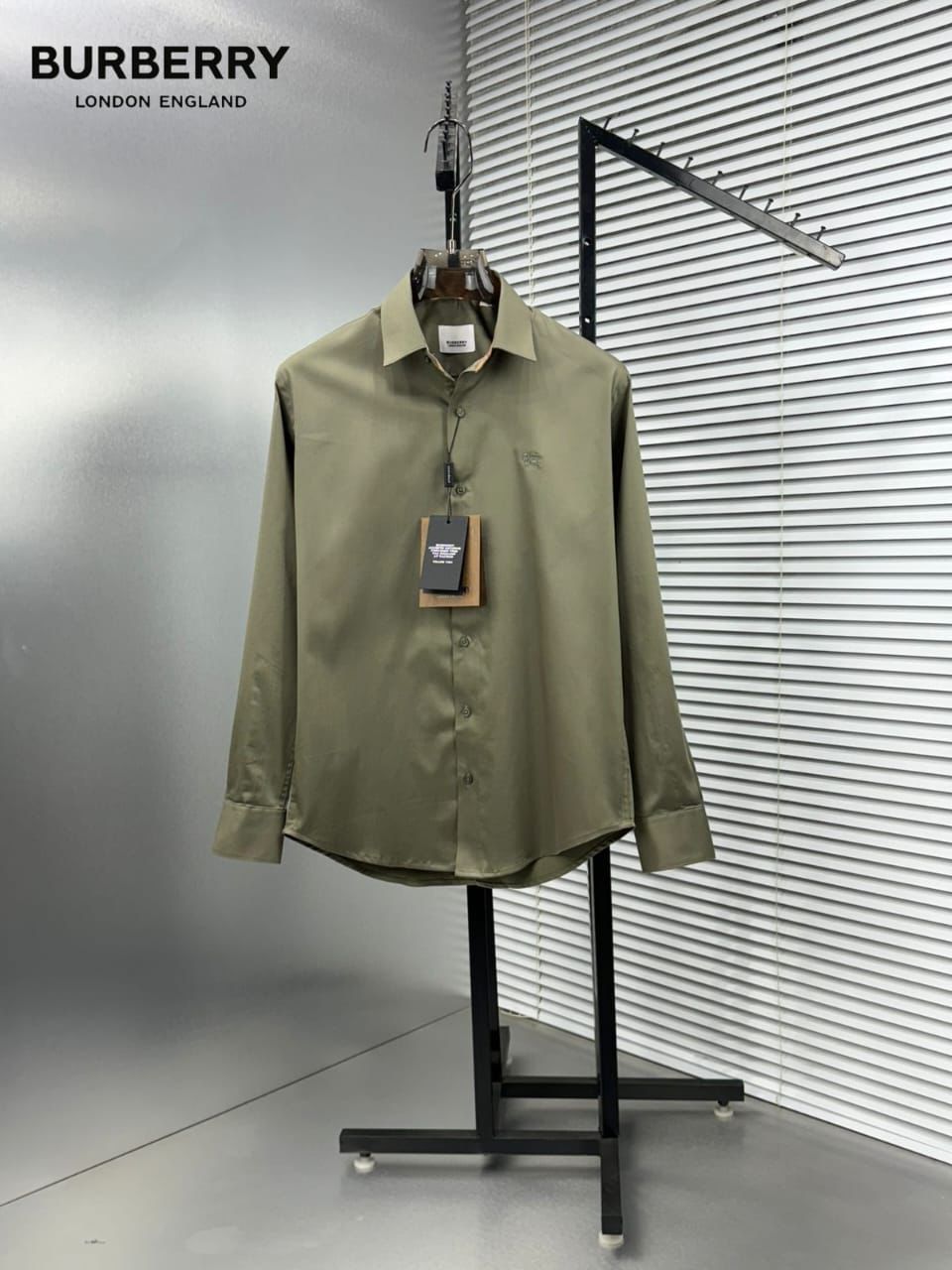 Burberry pista green premium cotton shirt for men
