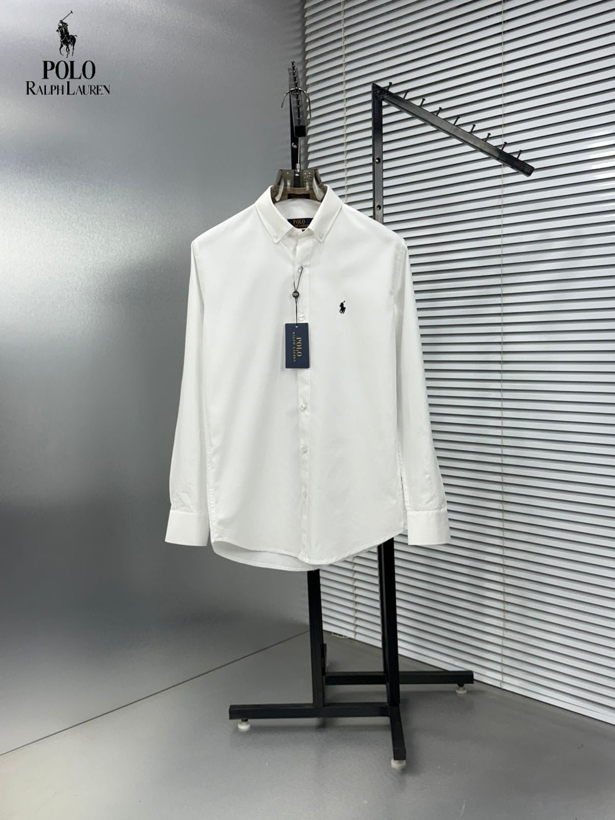 Ralph Lauren white premium Oxford cotton shirt for men
