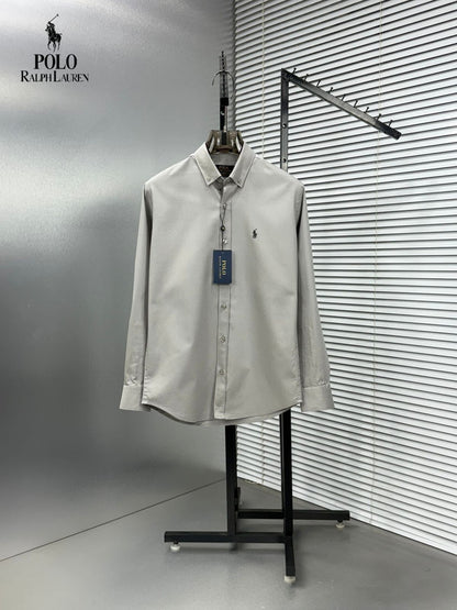 Ralph Lauren grey premium Oxford cotton shirt for men
