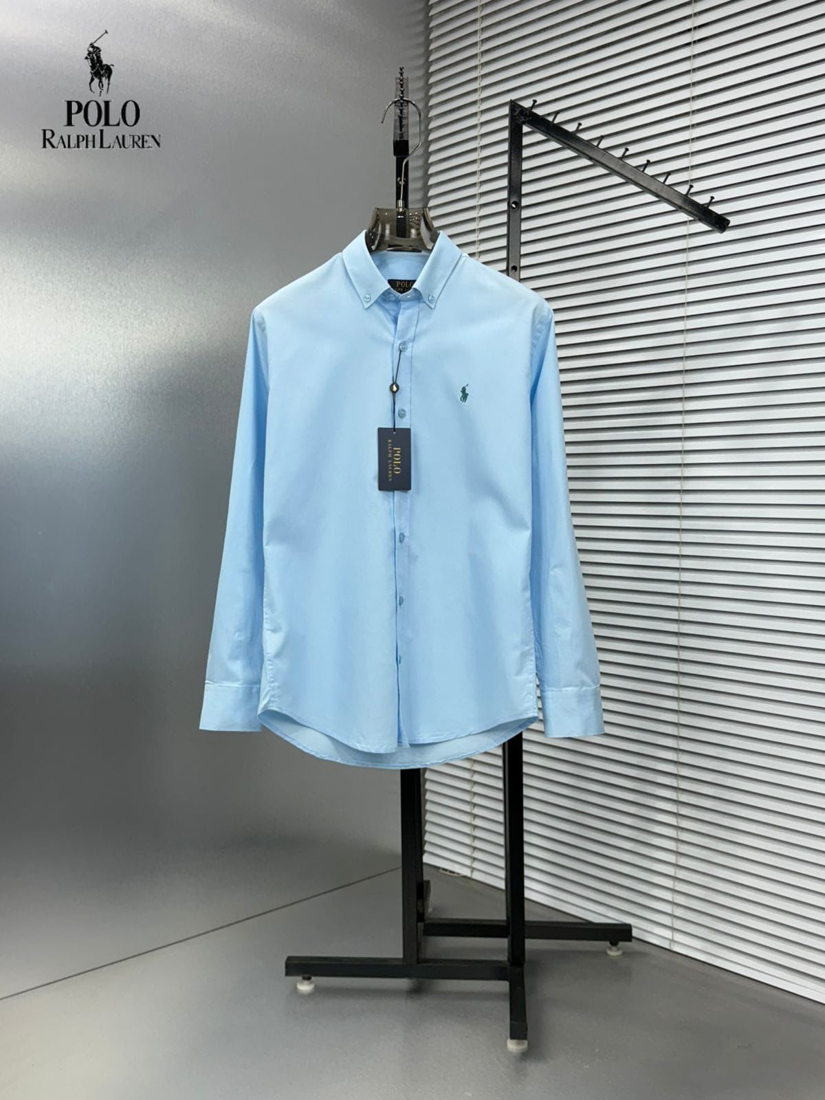 Ralph Lauren sky blue premium Oxford cotton shirt for men