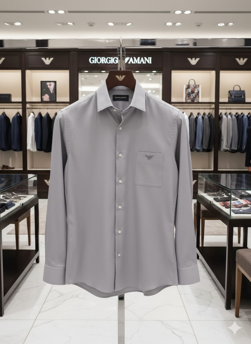 Armani lavender premium Raymond cotton shirt for men
