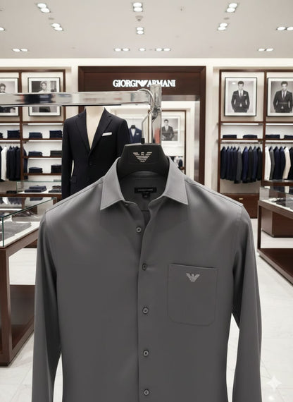 Armani grey premium Raymond cotton shirt for men
