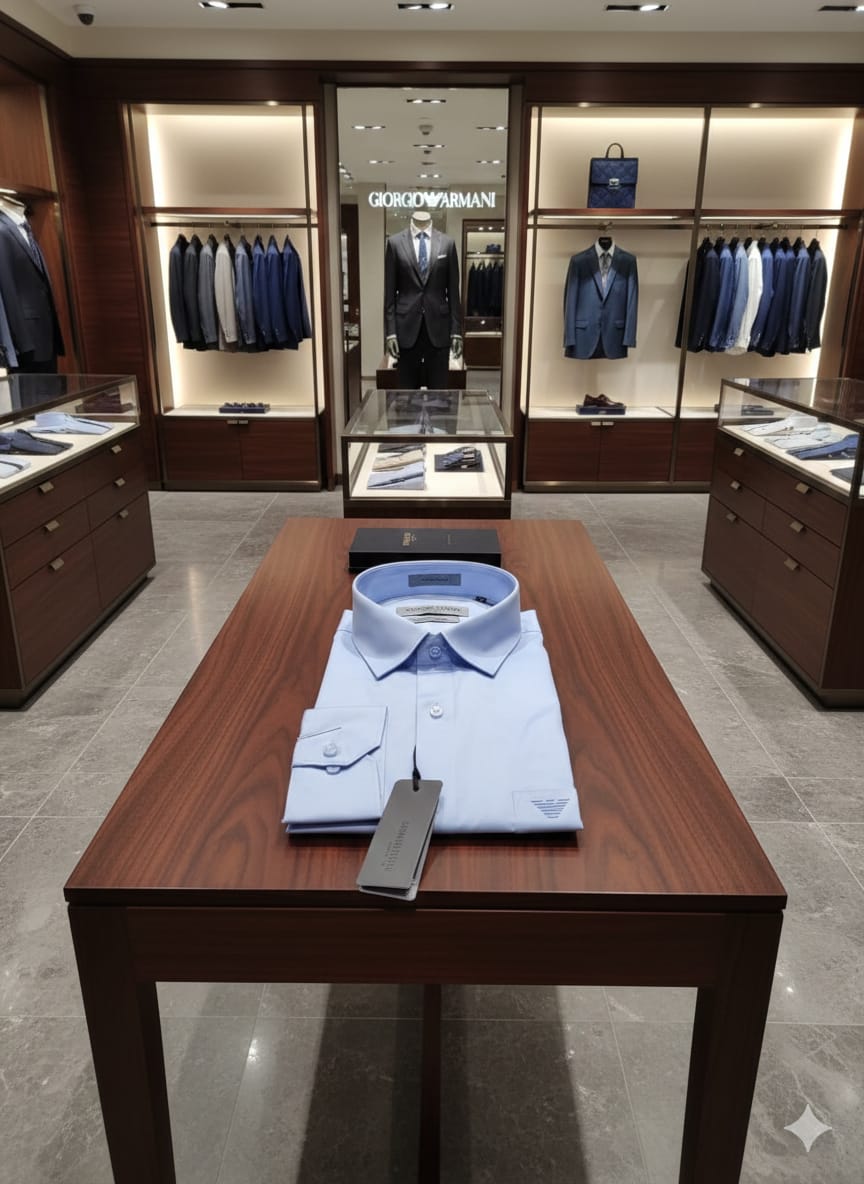 Armani sky blue premium formal casual shirt
