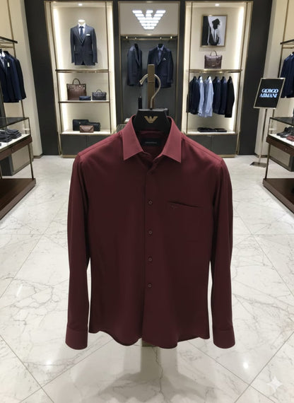 Armani wine premium Raymond cotton shirt for men
