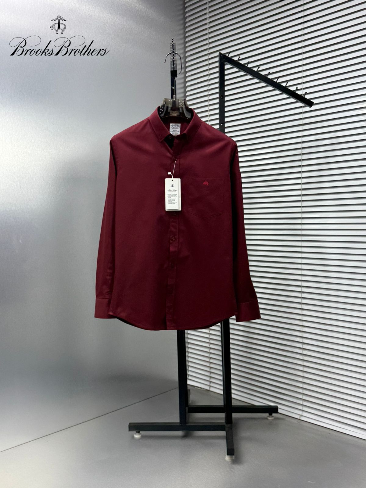 Brooks Brothers Regular Fit Cotton Oxford Shirt in Wine
