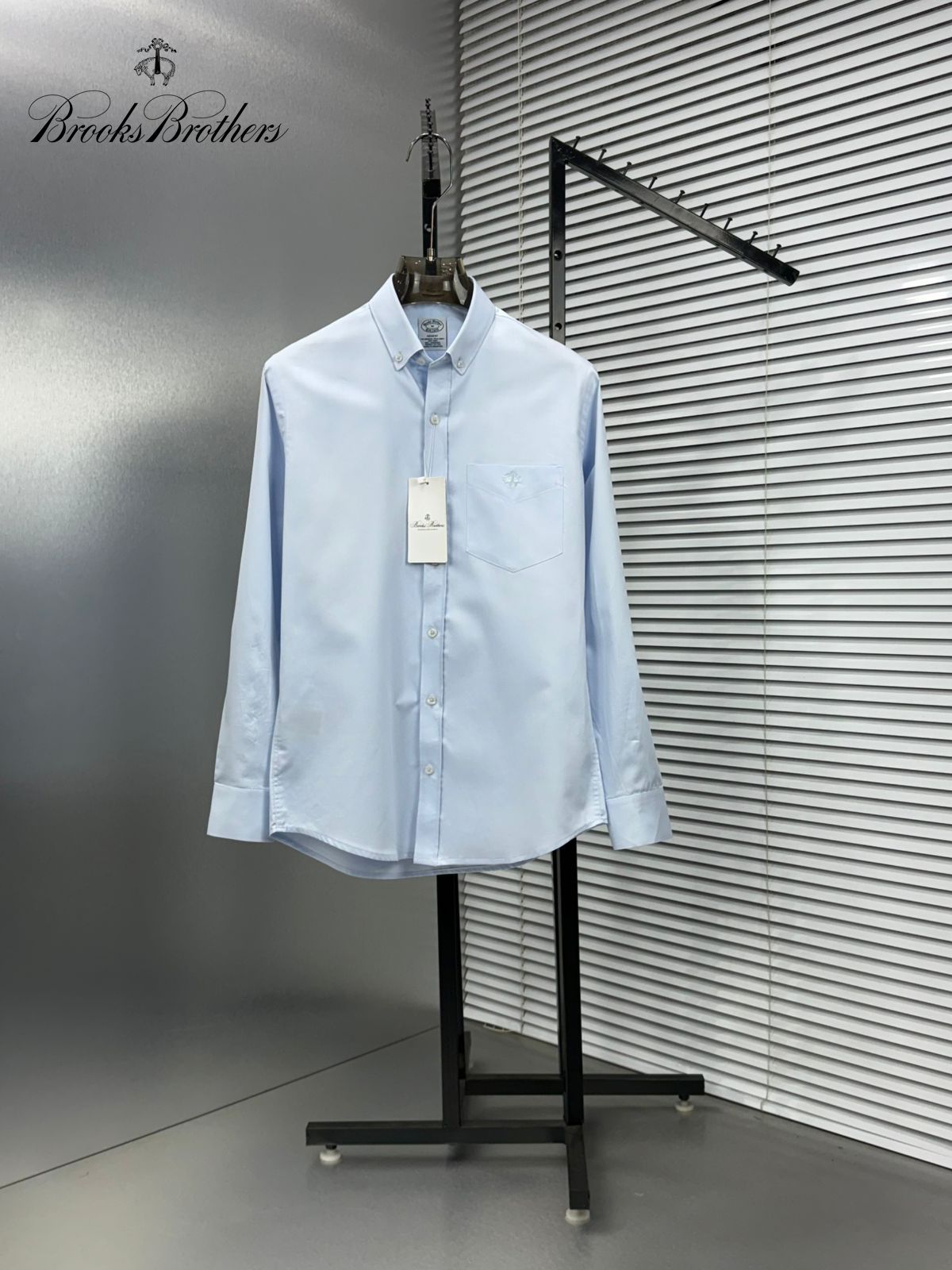 Brooks Brothers Regular Fit Cotton Oxford Shirt in Sky Blue
