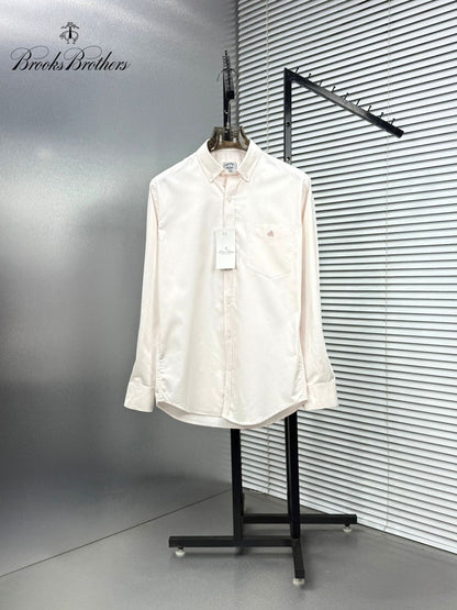 Brooks Brothers Regular Fit Cotton Oxford Shirt in Cream
