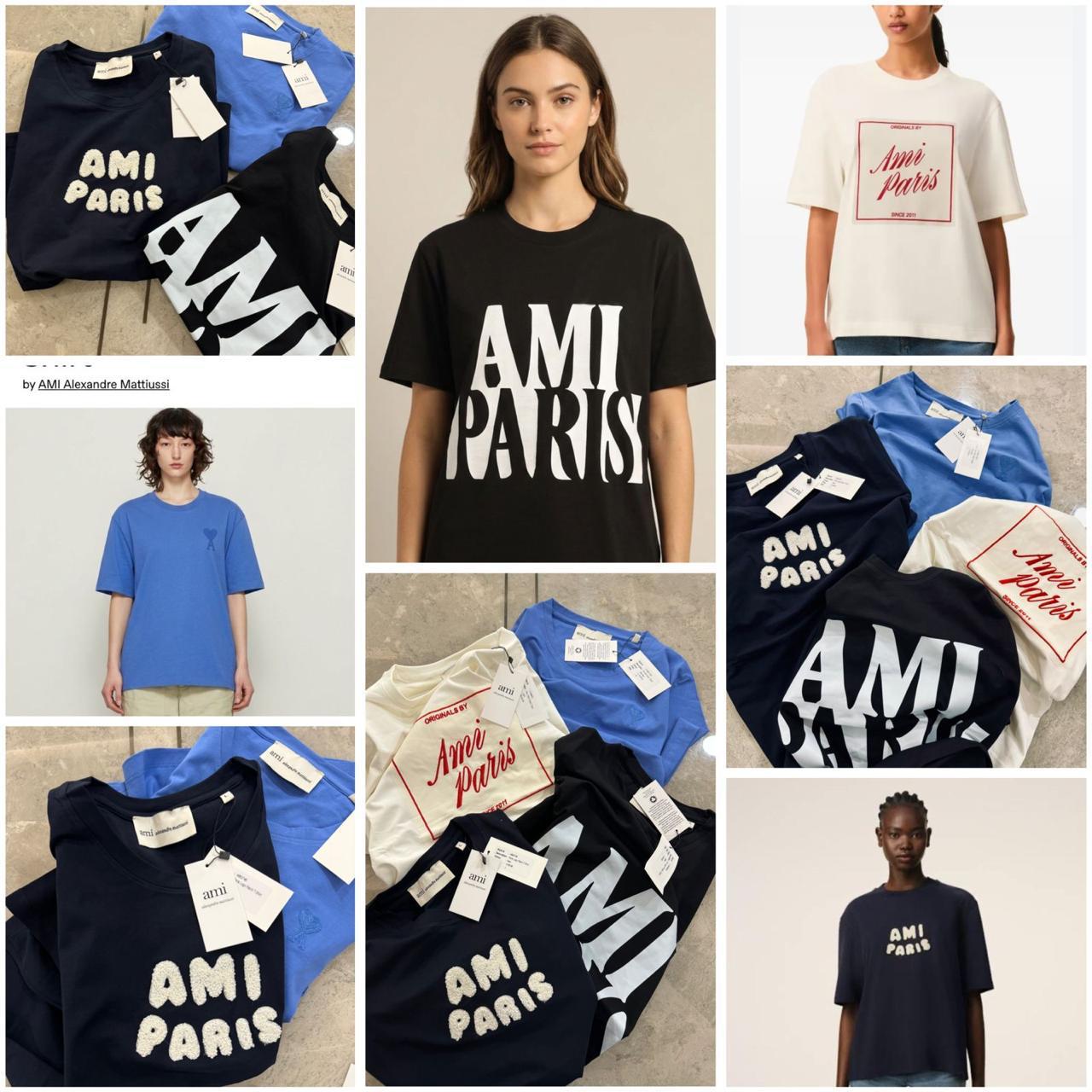 AMI Paris 245 GSM Lycra women's T-shirt collection all colours

