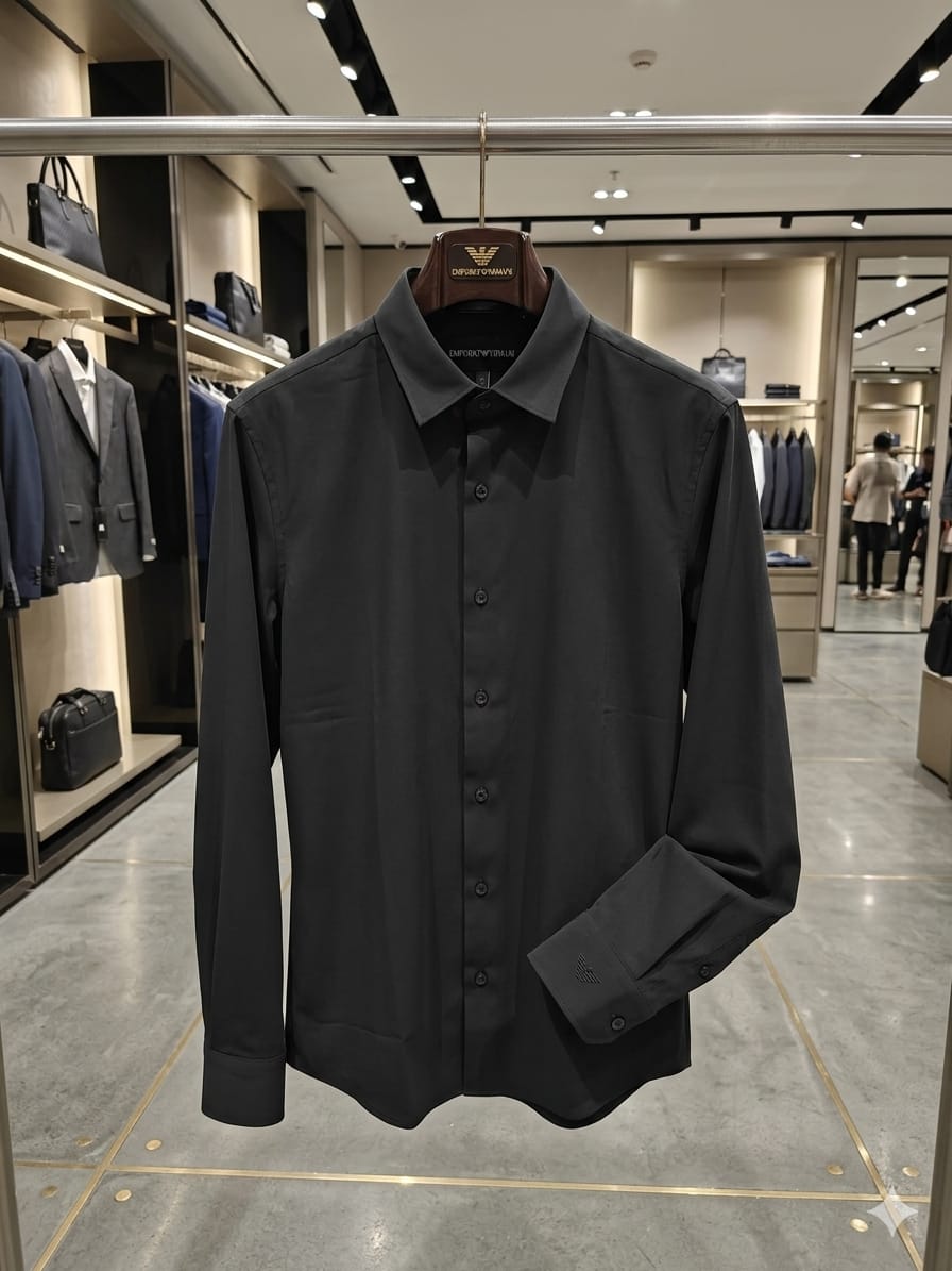 Emporio Armani Inspired  Men's Regular Fit Stretchable Lycra Shirt FASHION MYST