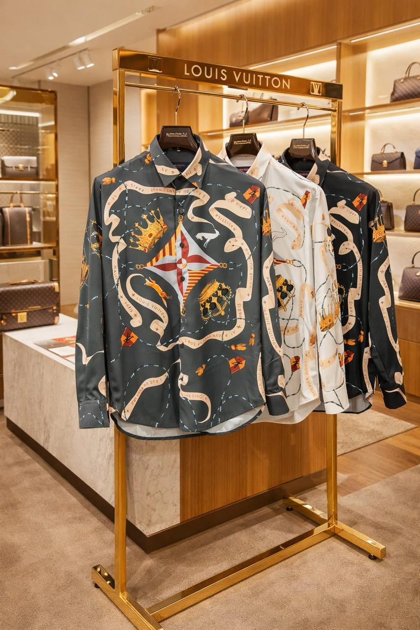 Louis Vuitton Embossed Button Shirts – Full Colour Range
