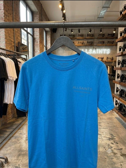 Women's AllSaints blue relaxed fit designer T-shirt
