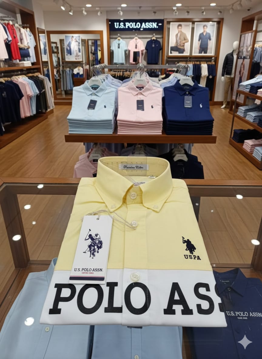U.S. Polo Assn. Yellow Shirt – Fabric Close-up	