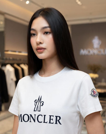 Moncler white luxury casual women's tee
