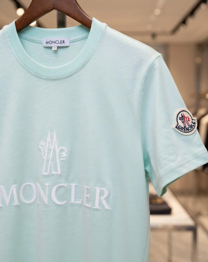 Women's Moncler mint green regular fit designer T-shirt
