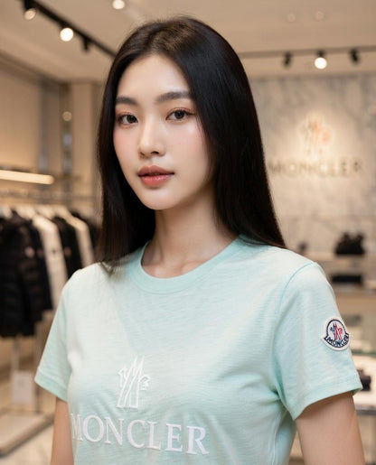 Moncler mint green luxury casual women's tee
